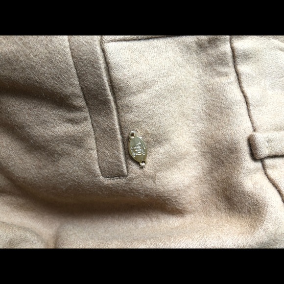 MASSIMO DUTTI cigarette-fit 100% wool trousers in colour camel - Picture 3 of 6